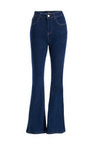 2be4A-Kadın High Rise Flare Denim Pantolon-Kot Pantolon-2-roqelvaxirum.shop