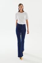 2be4A-Kadın High Rise Flare Denim Pantolon-Kot Pantolon-4-roqelvaxirum.shop