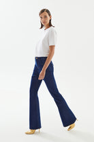 2be4A-Kadın High Rise Flare Denim Pantolon-Kot Pantolon-5-roqelvaxirum.shop