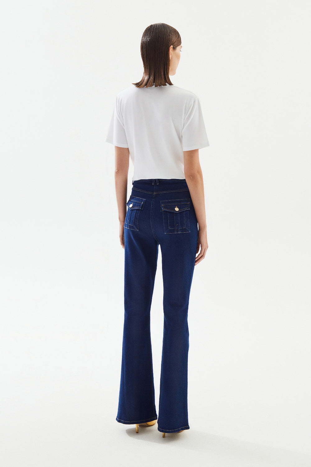 2be4A-Kadın High Rise Flare Denim Pantolon-Kot Pantolon-6-roqelvaxirum.shop