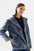 2be4A-Kadın Kapüşonlu Denim Ceket-3-roqelvaxirum.shop