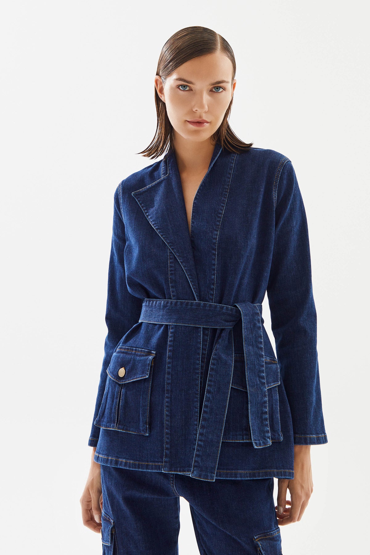 2be4A-Kadın Kargo Cepli Denim Ceket-4-roqelvaxirum.shop