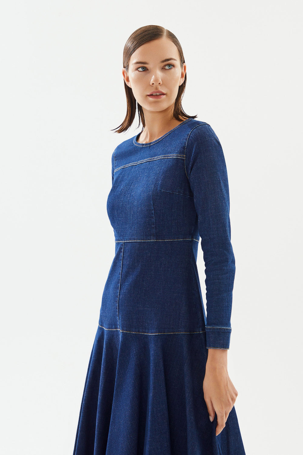 2be4A-Kadın Klasik Denim Elbise-Elbise-5-roqelvaxirum.shop