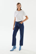 2be4A-Kadın Mid Rise Straight Denim Pantolon-Kot Pantolon-1-roqelvaxirum.shop
