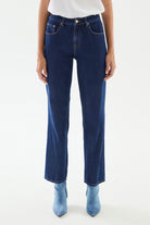 2be4A-Kadın Mid Rise Straight Denim Pantolon-Kot Pantolon-5-roqelvaxirum.shop