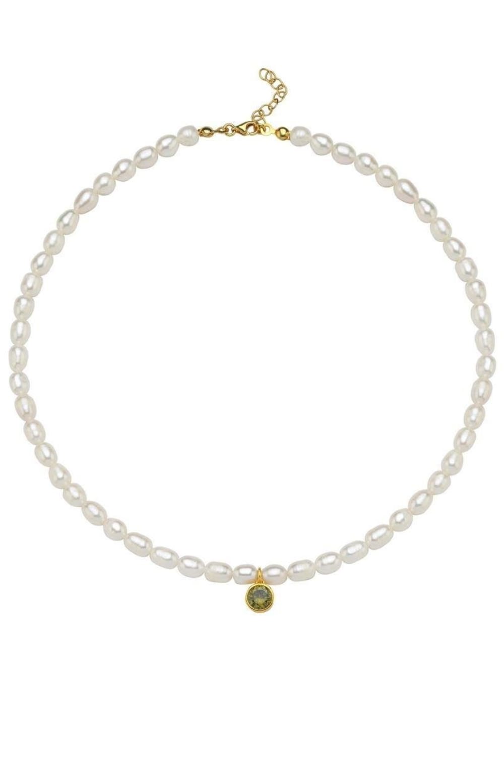 Linya Jewellery-Cosmic Büyük İncili Burç Kolye Açık Yeşil-Kolye-1-roqelvaxirum.shop