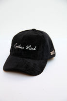 3K28-Fitilli Kadife Siyah Cap-Şapka-1-roqelvaxirum.shop