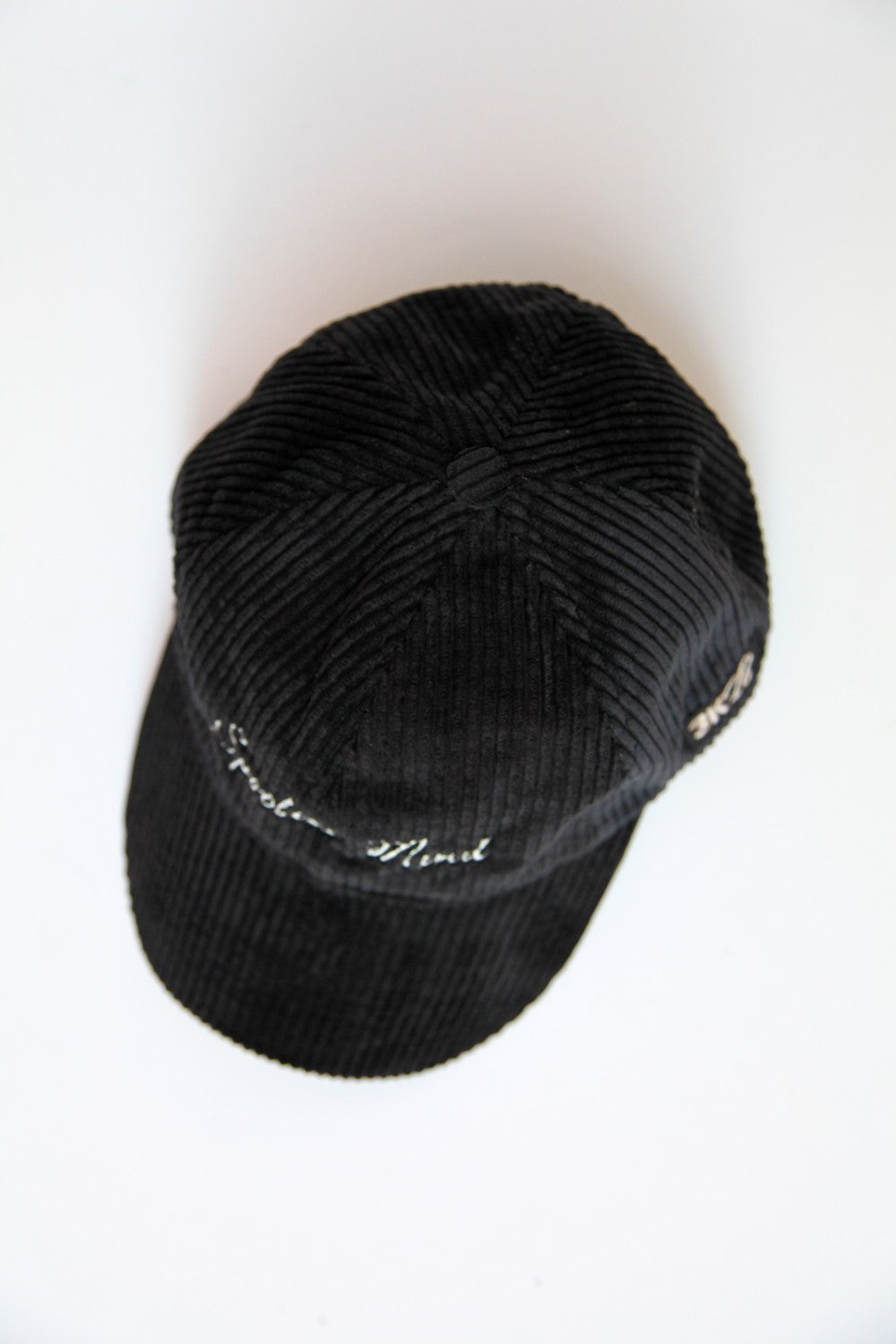 3K28-Fitilli Kadife Siyah Cap-Şapka-2-roqelvaxirum.shop