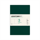 Leuchtturm1917 Jottbook Pur A5 80 Numaralandırılmış Sayfa Düz 3'Lü Paket Defter Forest Green 400691