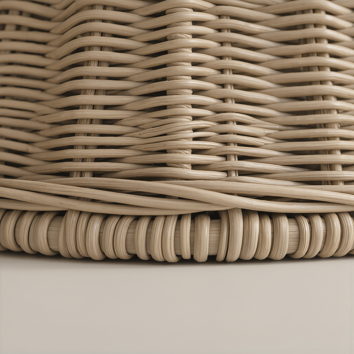 Plissé Mermer & Rattan Orta Sehpa