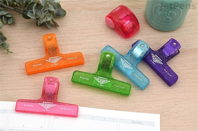 Penco Clampy Glitter Plastic Klips Green