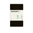 Leuchtturm1917 Jottbook Pur A6 64 Numaralandırılmış Sayfa Düz 3'Lü Paket Defter Black 400718