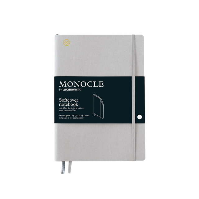 Leuchtturm1917 Monocle Yumuşak Kapak B5 128 Numaralandırılmış Sayfa Noktalı Defter Light Grey 363354