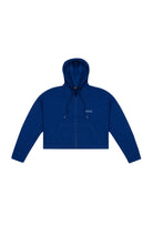 Waffle Fermuarlı Sweatshirt - Mavi