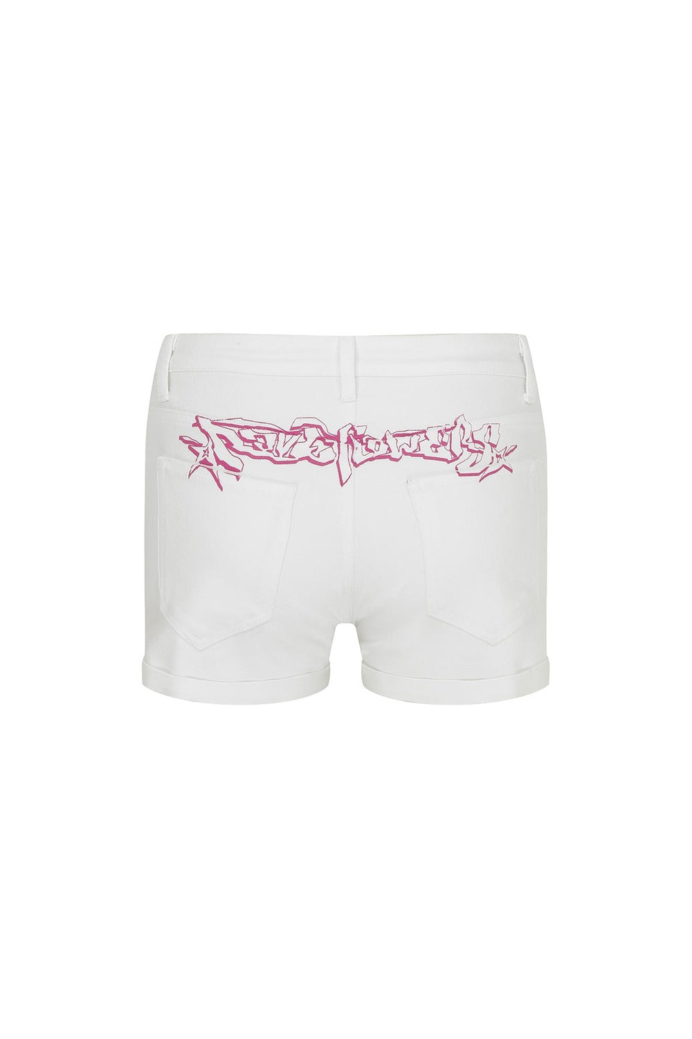 Ace Nayman-Amaya White Denim Shorts-Şort-2-roqelvaxirum.shop