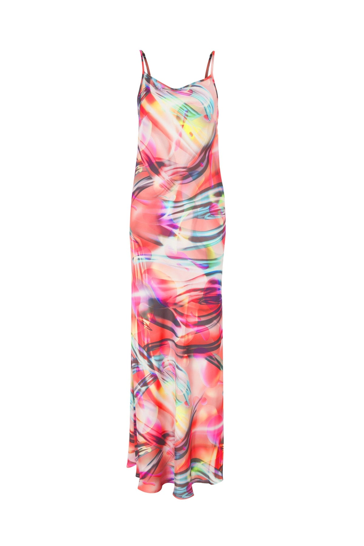Ace Nayman-Destiny Multicolor Satin Dress-Elbise-1-roqelvaxirum.shop