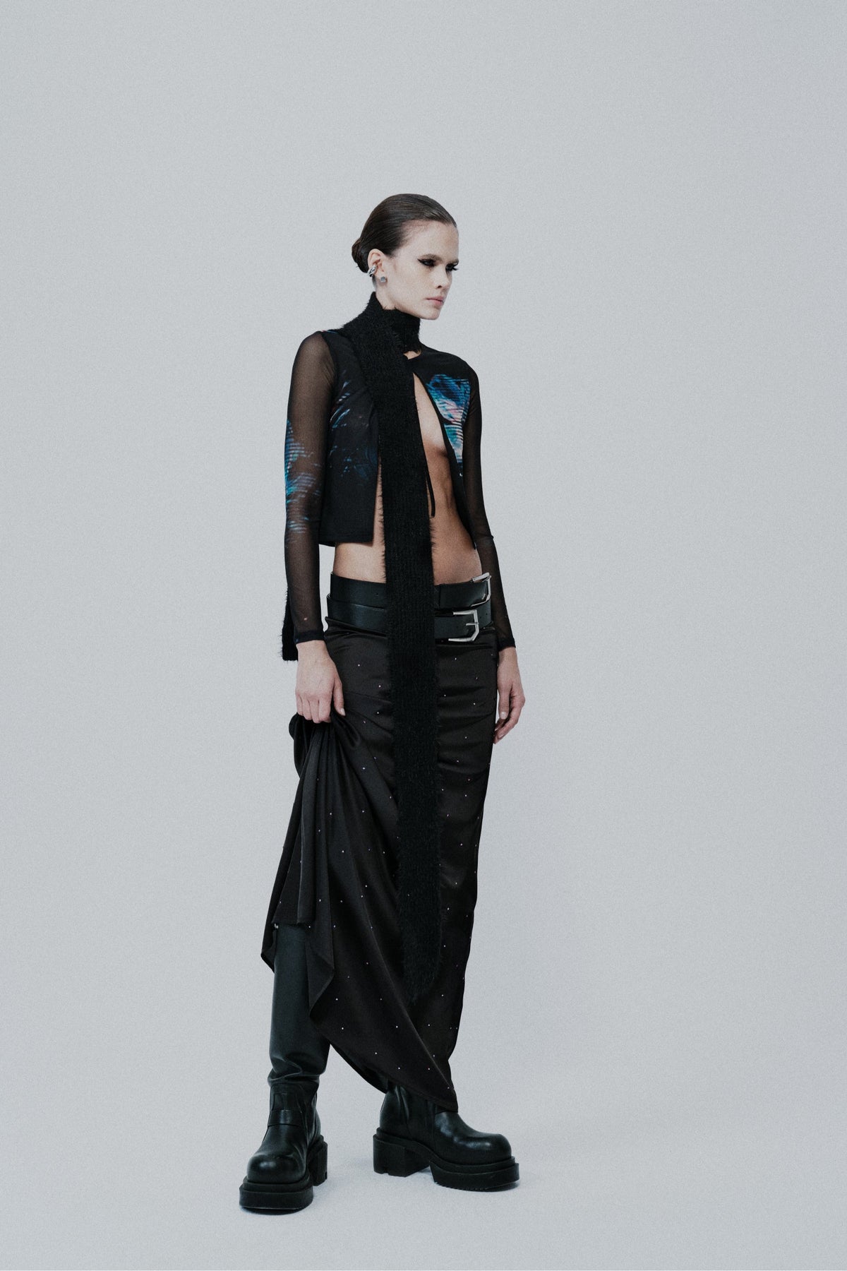 Ace Nayman-Emrick Rhinestone Skirt-3-roqelvaxirum.shop