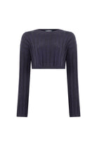 Ace Nayman-Gabi Knitted Crop Sweater-Kazak & Triko-2-roqelvaxirum.shop