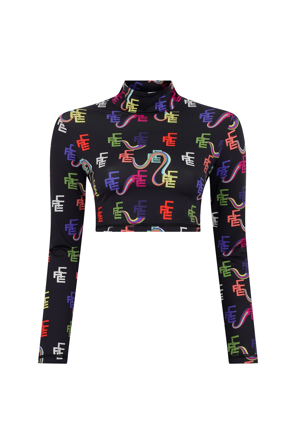 Ace Nayman-Gabriela Monogram Printed Crop Top-Crop Top-2-roqelvaxirum.shop