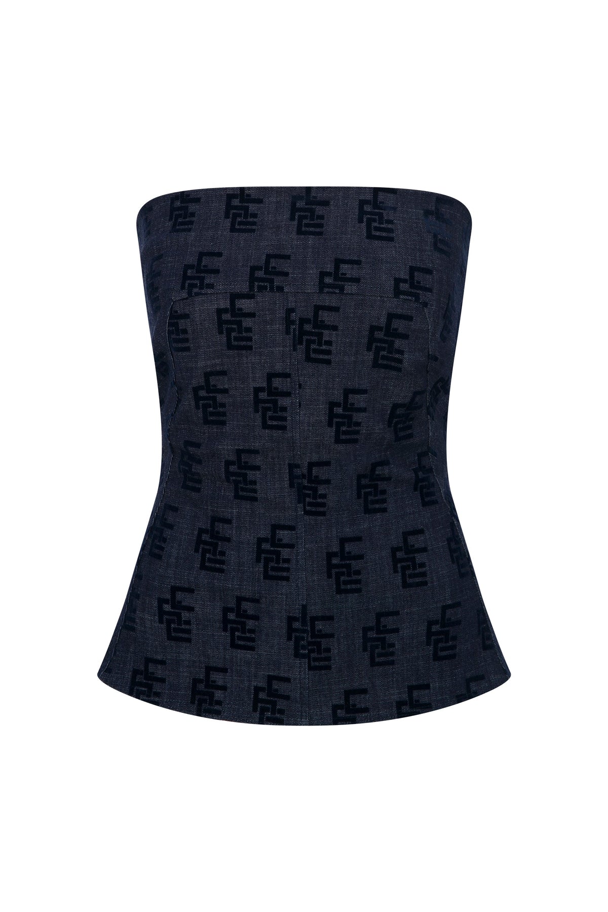 Laura Monogram Denim Corset