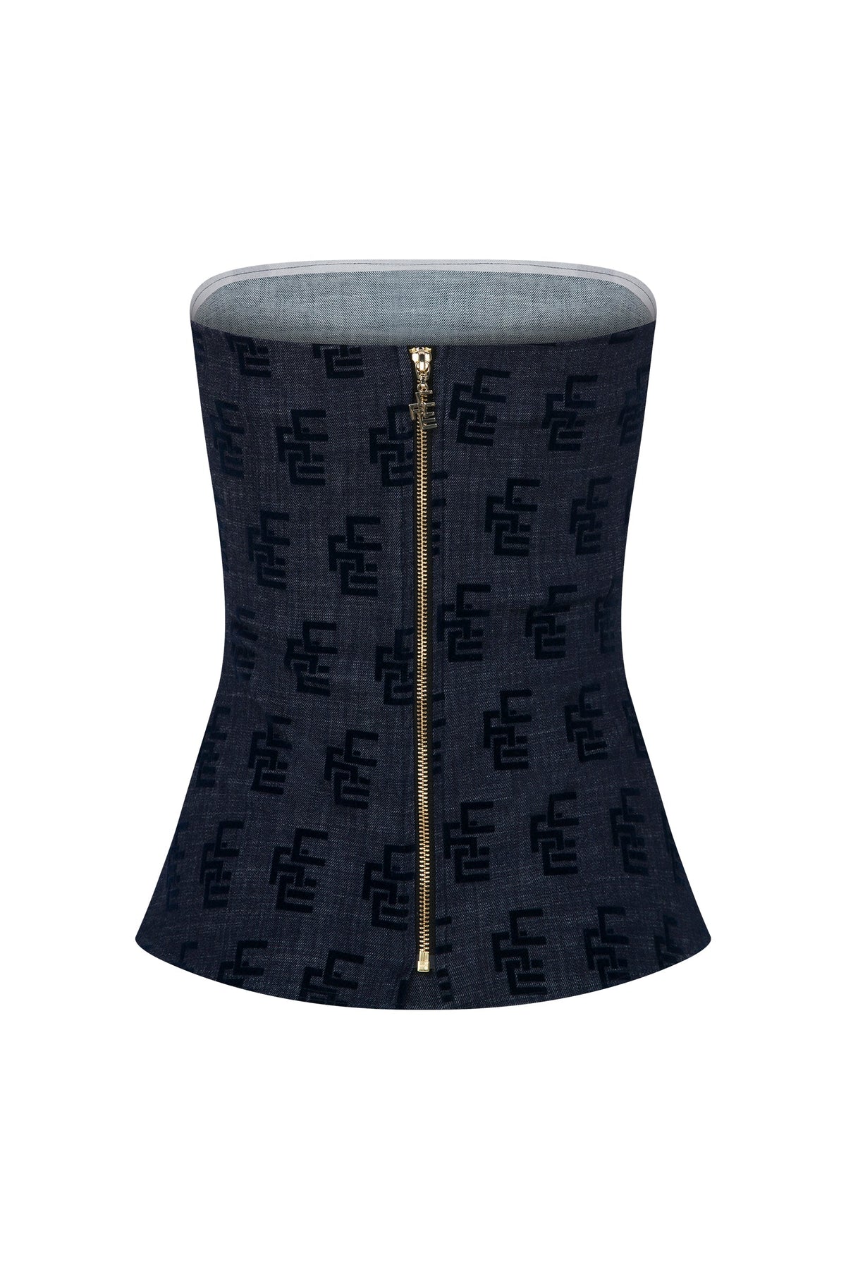 Laura Monogram Denim Corset