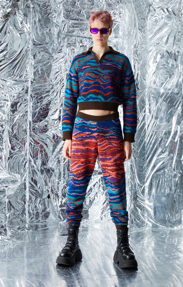 Ace Nayman-Leah Multicolor Knitted Pants-Pantolon-4-roqelvaxirum.shop
