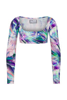 Ace Nayman-Linda Monogram Crop Top-3-roqelvaxirum.shop