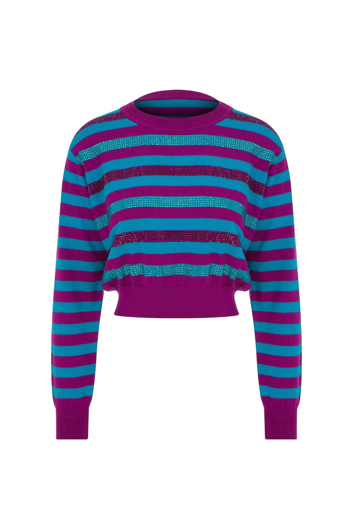 Ace Nayman-Rayne Knitted Rhinestone Jumper-Kazak & Triko-3-roqelvaxirum.shop