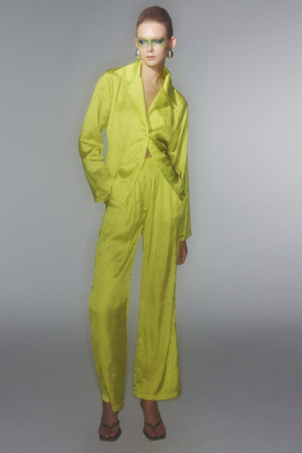 Ace Nayman-Zendaya Rhinestone Pajama Shirt-Gömlek-1-roqelvaxirum.shop