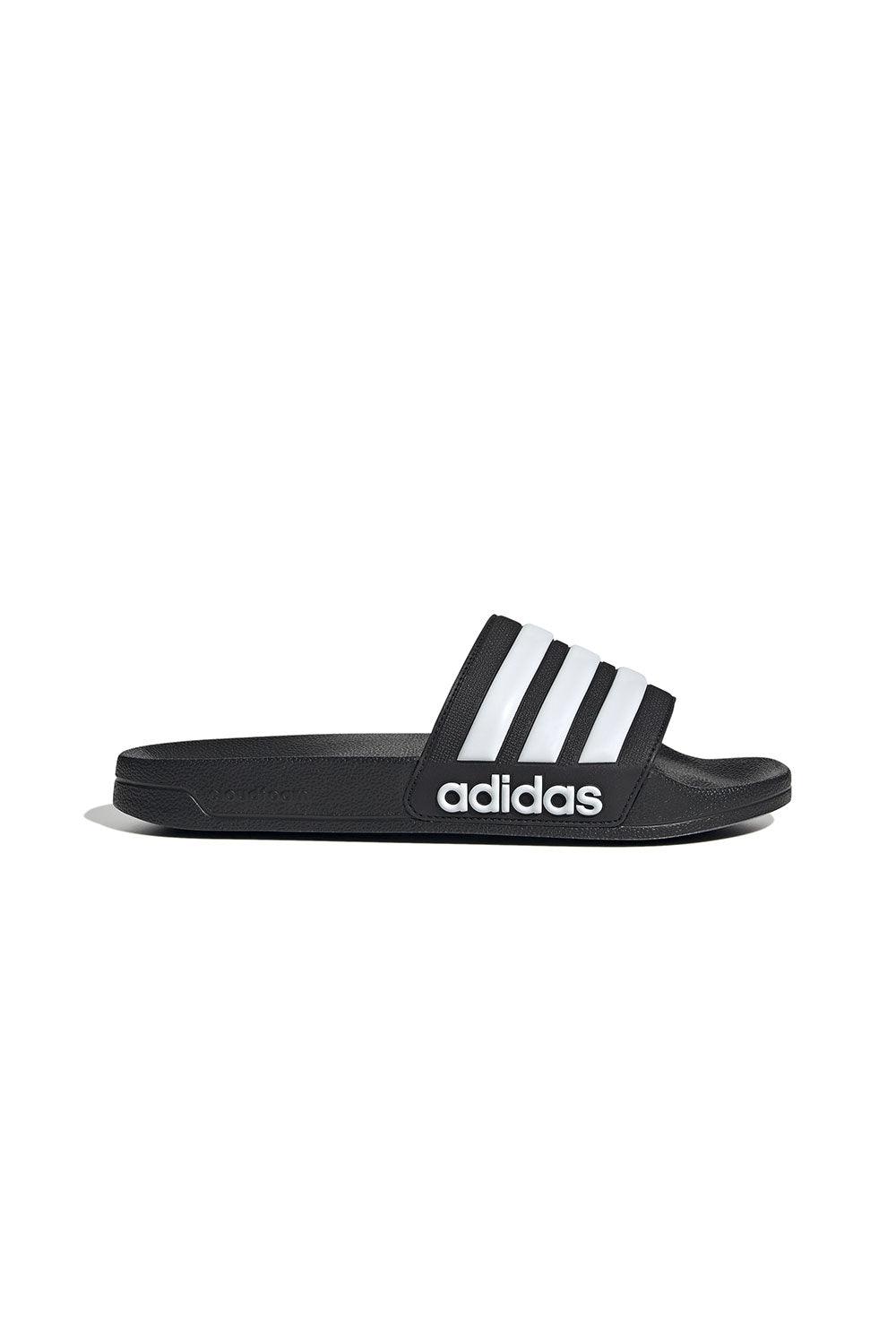 Adidas-Adilette Shower Core Black/White-Sandalet & Terlik-1-roqelvaxirum.shop