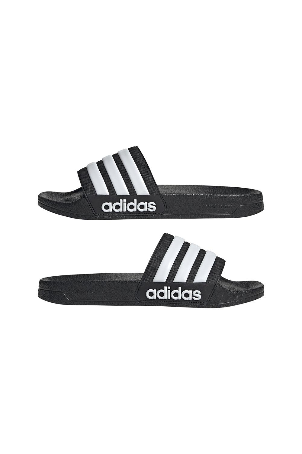 Adidas-Adilette Shower Core Black/White-Sandalet & Terlik-9-roqelvaxirum.shop