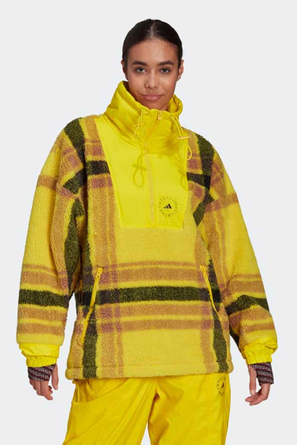 Adidas-Stella McCartney Fleece Jacquard Winter Jacket-Sweatshirts & Hoodies-1-roqelvaxirum.shop