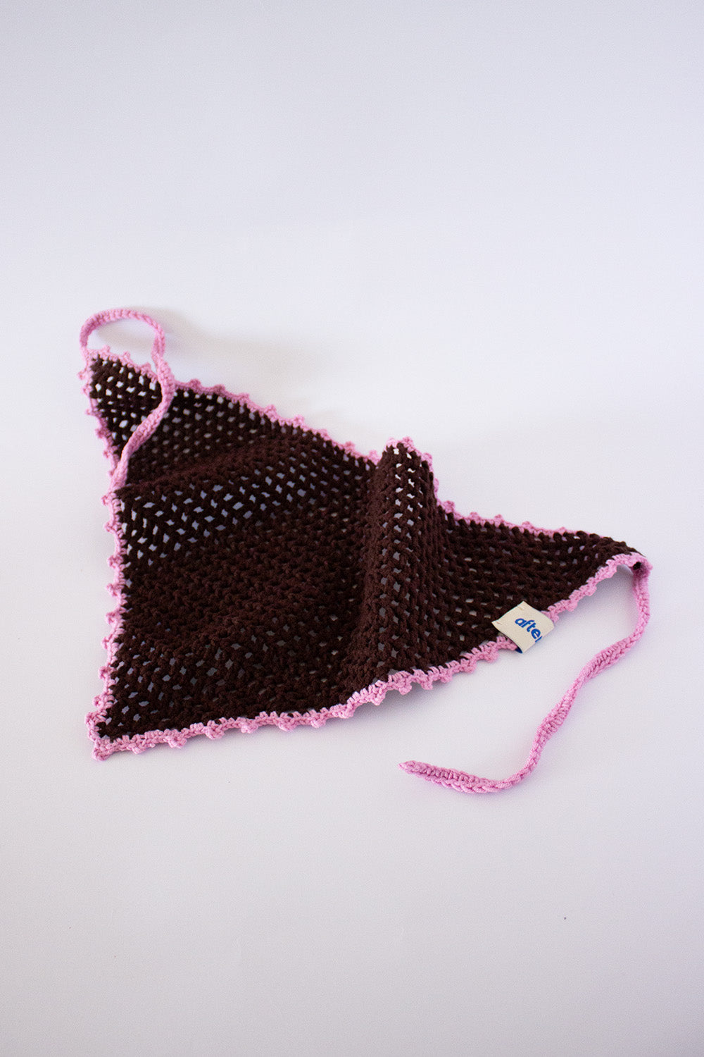 Waffle Kroşe Bandana - Dark Brown - 1