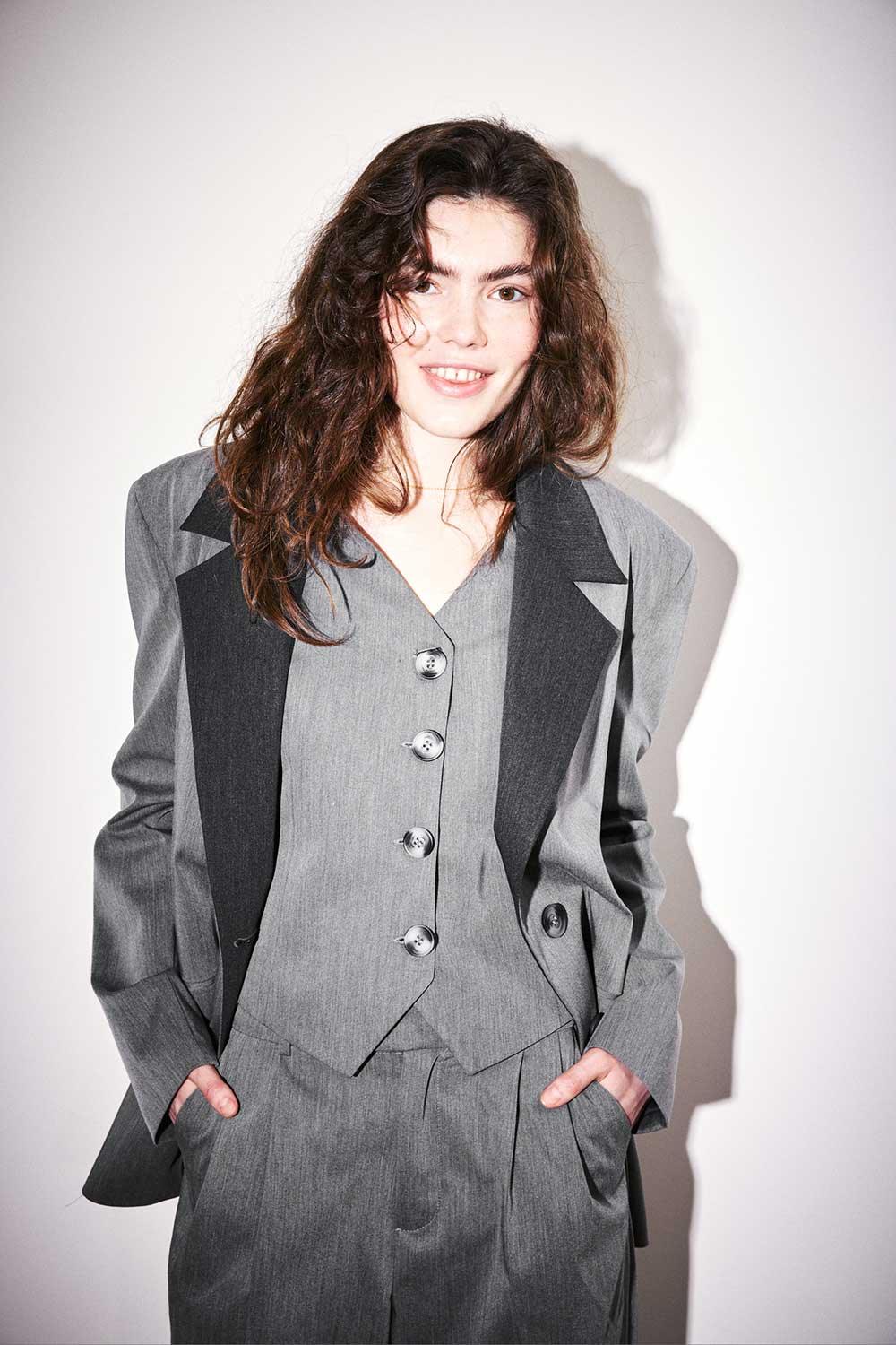 Agic-Oversize Gri Füme Astarlı Ceket-Ceket-2-roqelvaxirum.shop