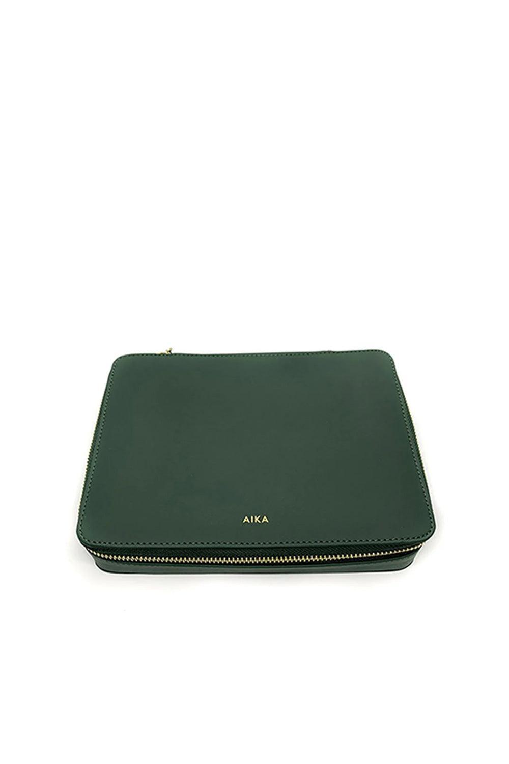 Aika Concept-Large Jewelry Bag Koyu Yeşil-Takı Çantası-1-roqelvaxirum.shop