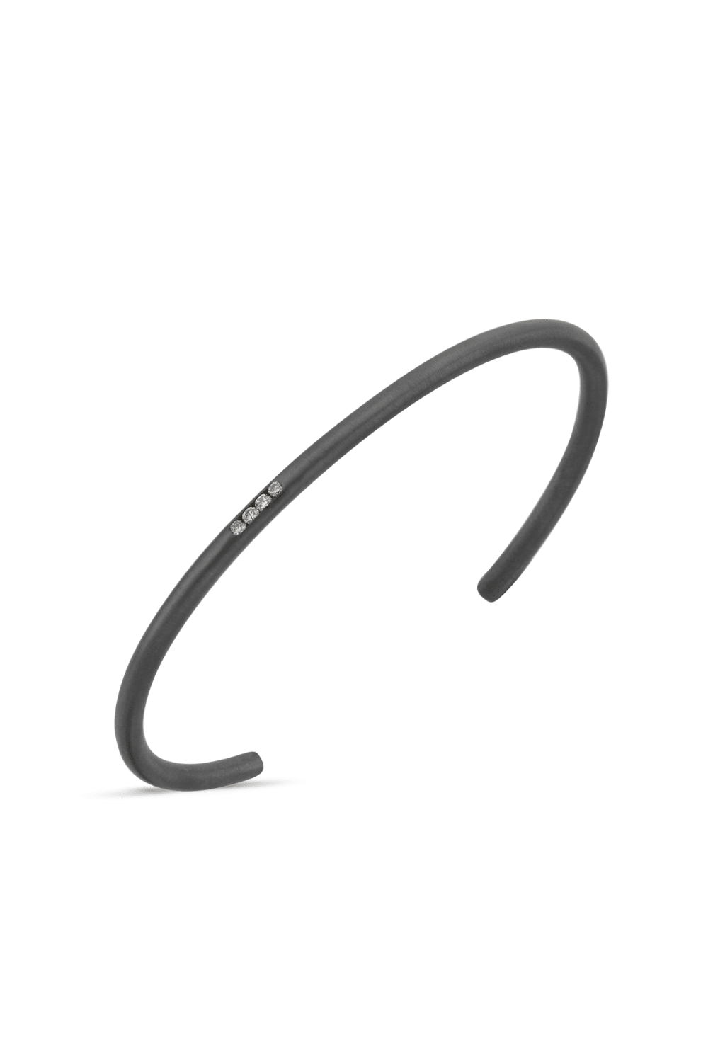 Aleyna Cebeci Jewelry-Straw Bileklik, Siyah Rodyum Kaplama Gümüş, Kahve Pırlanta-Bileklik-1-roqelvaxirum.shop