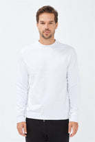 Allmur-Sycamore White Bisiklet Yaka Sweatshirt-Sweatshirts & Hoodies-1-roqelvaxirum.shop