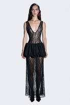 Alreves-Bruma Lace Balloon Skirt Maxi Dress-Elbise-2-roqelvaxirum.shop