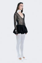 Alreves-Siena Lace Balloon Mini Dress-Elbise-4-roqelvaxirum.shop