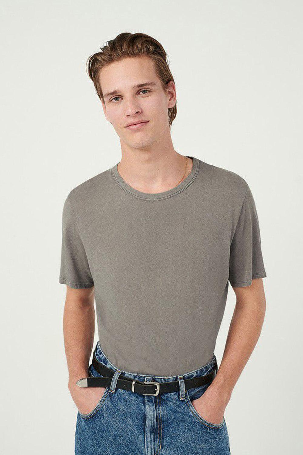 American Vintage-Devon Vintage Grey T-shirt-T-Shirts-1-roqelvaxirum.shop