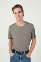 American Vintage-Devon Vintage Grey T-shirt-T-Shirts-1-roqelvaxirum.shop