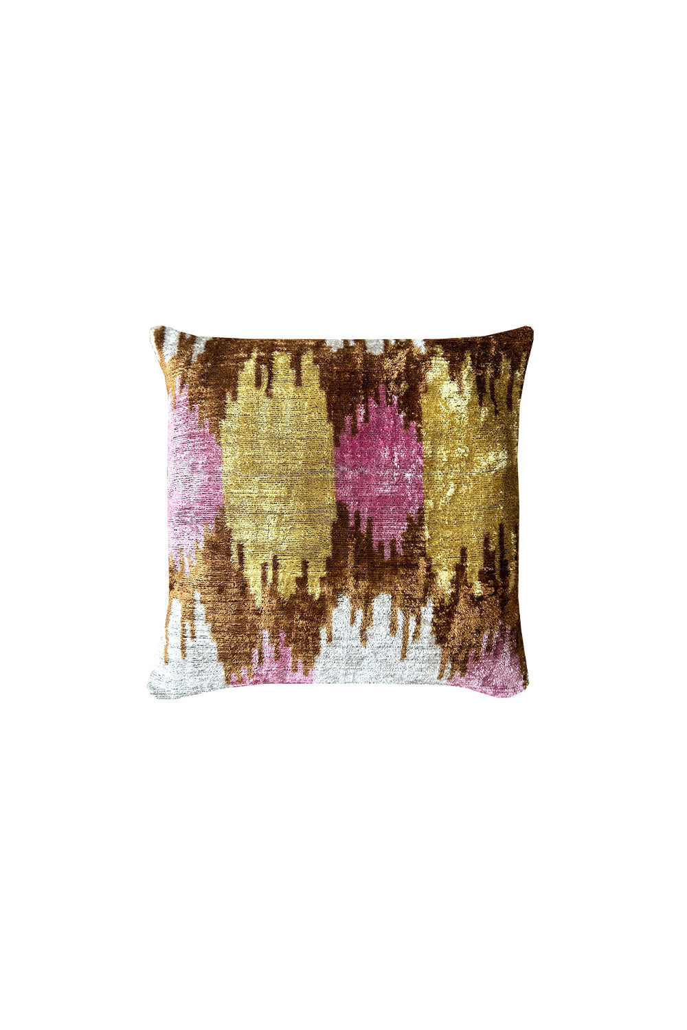 Ani Studio-Cora Silk Velvet Ikat Pillow Case-Yastık-1-roqelvaxirum.shop