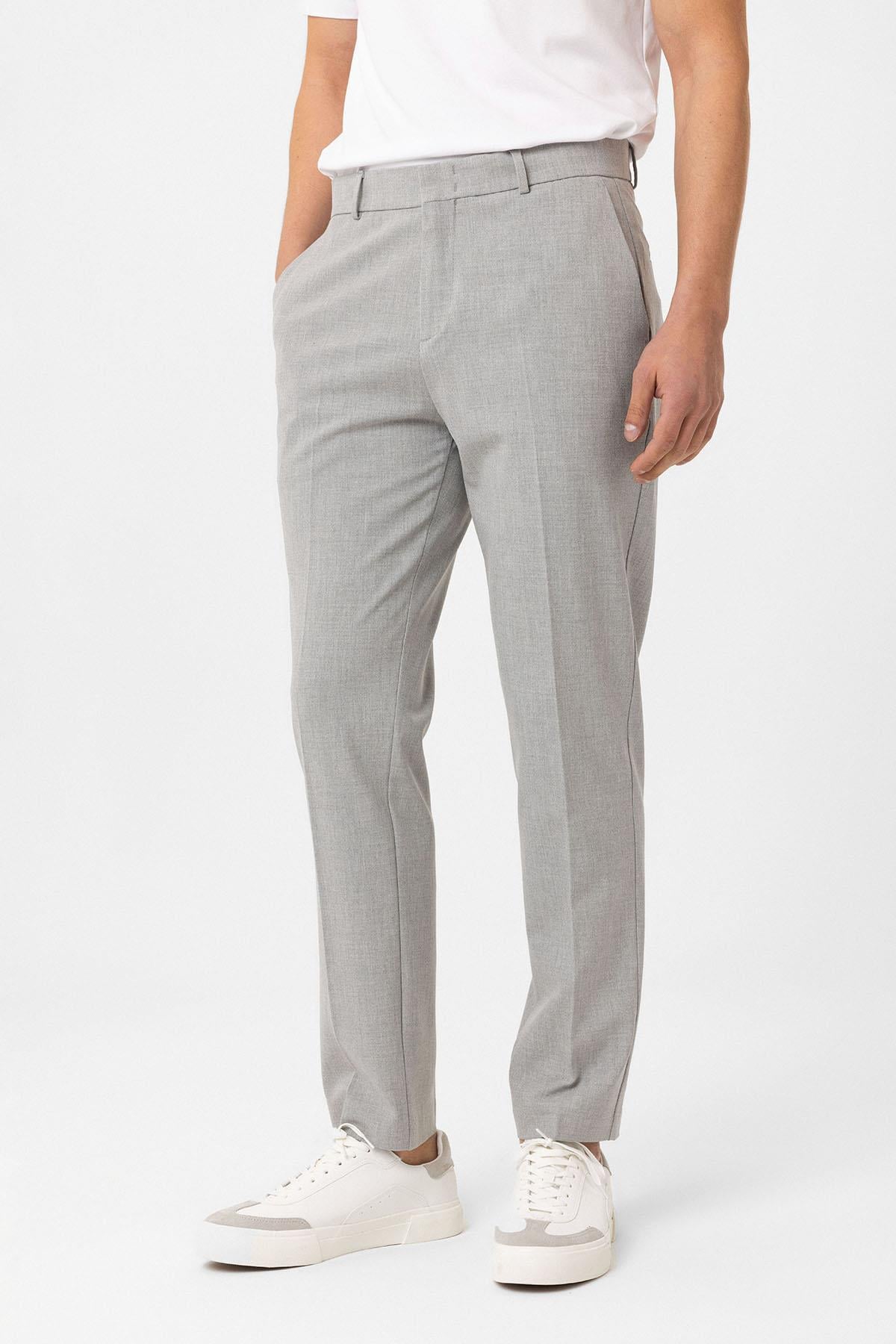 Antioch Açık Gri Slim Fit Comfort Erkek Pantolon