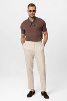 Antioch-Açık Kahve V Yaka Basic Erkek T Shirt-T-Shirts-2-roqelvaxirum.shop