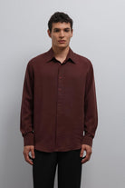 Antioch-Antioch Bordo Teknik Regular Fit Erkek Gömlek-Gömlek-2-roqelvaxirum.shop