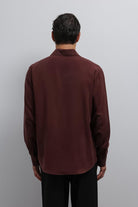 Antioch-Antioch Bordo Teknik Regular Fit Erkek Gömlek-Gömlek-8-roqelvaxirum.shop