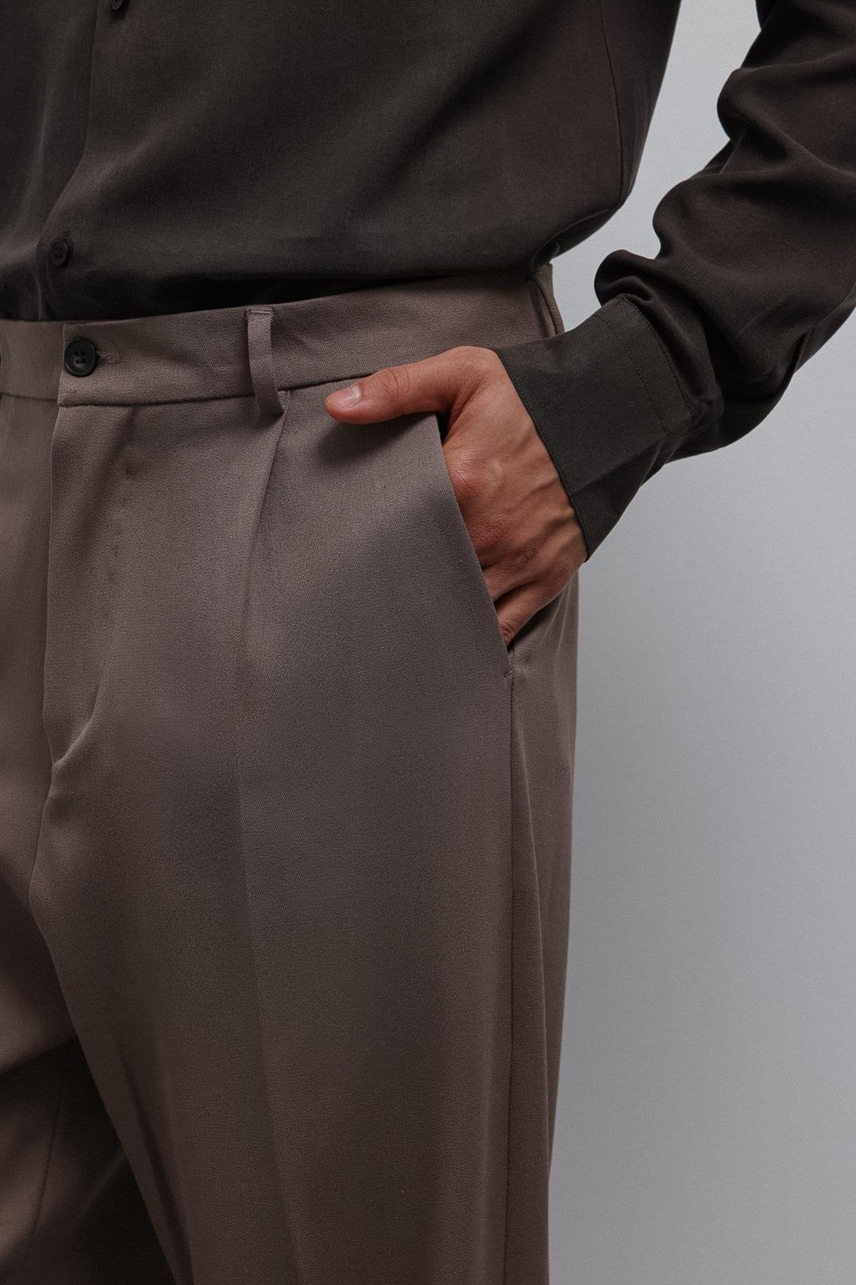 Antioch-Antioch Vizon Relax Fit Pilili Erkek Pantolon-Kumaş Pantolon-4-roqelvaxirum.shop