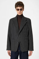 Antioch-Antrasit Balıksırtı Desenli Oversize Erkek Blazer Ceket-Ceket-3-roqelvaxirum.shop