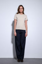 Antioch Bej Basic Kadın T-Shirt