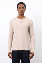 Antioch-Bej Fitilli Düğmeli Yaka T Shirt-T-Shirt-4-roqelvaxirum.shop
